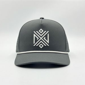Charcoal Geo Logo Rope Baseball Caps Stylish Wear <b>Hat</b> Fit Look Finest Cotton Ventilated Everyday Female Leisure Premium <b>Summer</b> - Product Image 1
