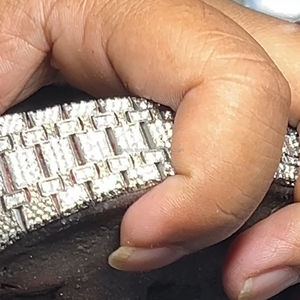 Reloj Mecánico de Acero Inoxidable de Lujo con Certificación IGI de RB Gems, Reloj de Hombre Único de Hip Hop con Esfera de Cristal Analógico y Moissanita VVS - Product Image 3