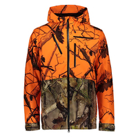 Vêtements de chasse Trimpo Sports TS-HS-0020 OEM pour hommes, en tissu ripstop 100% polyester, imperméable, respirant, softshell, couleur orange