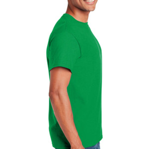 T-shirt en coton 100% de haute qualité, couleur vert irlandais, best-seller, col rond, tricoté, pour homme, surdimensionné, uni, personnalisable - Product Image 3
