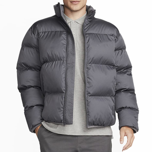 Stand Collar Puffer <b>Jacket</b> Water Repellent Ripstop Shell Winter Coat with Polyester Insulation Full Zip & Elastic Cuffs - Product Image 1