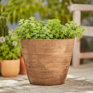 Pot de fleurs écologique en gros, texture bois, pour décoration de jardin intérieur et extérieur, à prix raisonnable - Product Image 4