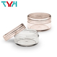 Pot en plastique transparent SAN de 5 ml, écologique, recyclable, pour poudre libre, lotion, soin de la peau, paillettes, mini pot d'échantillon