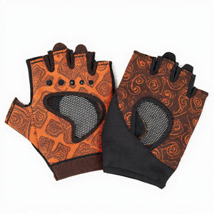 Gants de musculation imprimés en néoprène respirants antidérapants à demi-doigts par sublimation pour haltérophilie - Product Image 5