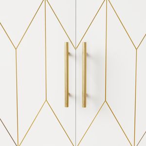 Armoire de cuisine moderne de 45 pouces de hauteur avec portes réglables, organisateur d'aliments contemporain, rangement autonome - Product Image 6