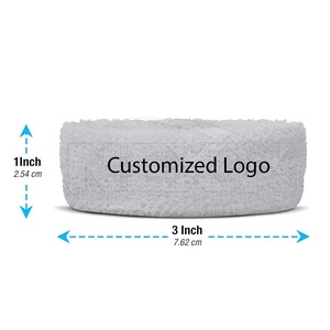 Bandeau de poignet sport en coton tricoté, personnalisable avec logo, épais, antidérapant, couleur unie, pour l'exercice, le fitness, la course et tout autre usage. - Product Image 2
