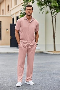 Women <b>Pajama</b> <b>Set</b> V Neck Short Sleeve Loungewear Two Piece Sleepwear Bamboo Blend Lounge Outfit - Product Image 3