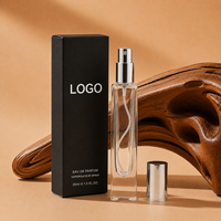 Flacon d'échantillon de parfum de luxe pour femmes et hommes, en verre épais, fin et haut, 20 ml, carré, avec pulvérisateur à fine brume, sur mesure