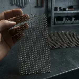 Malla Metálica Perforada de Acero Galvanizado con Orificios en Forma de Diamante en Rollo para Solución Exclusiva de Cercas de Seguridad Industrial IRAJ - Product Image 1