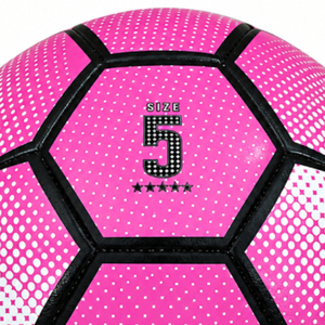 Ballon de football CANO Elite rose et blanc, 32 panneaux, hybride, PU texturé, qualité match |   Personnalisation du logo et de la taille acceptée - Product Image 4