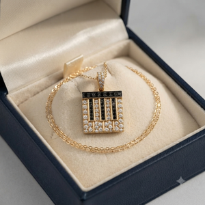 Trendy 10K <b>Solid</b> <b>Gold</b> Natural Diamond Custom Iced Music Lover Piano Fine <b>Pendant</b> Charms Musical Instrument Necklace Jewelry Gift - Product Image 5