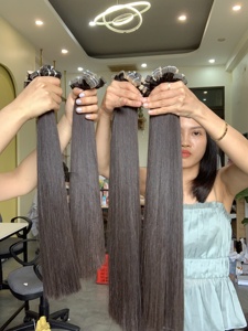 Extension de cheveux vietnamiens soyeux droits super double tiré prix de gros du fabricant du Vietnam - Product Image 3