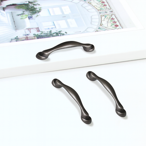 Precio al por mayor Tirador de aleación de zinc estilo vintage con forma de arco para muebles de cocina y baño, herrajes elegantes curvos para cajones - Product Image 3
