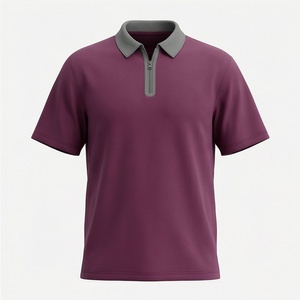เสื้อโปโลพรีเมียมผ้าฝ้าย 100% คอซิปครึ่งตัว ทรงหลวม ระบายอากาศได้ดี สีสันปรับแต่งได้ สำหรับผู้ชาย เสื้อผ้ากีฬาคุณภาพสูง - Product Image 1