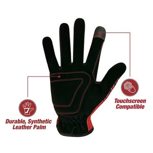 Gants de travail anti-coupure en cuir de qualité supérieure pour mécaniciens, nouvelle arrivée, haute visibilité, doublés, gants de sécurité pour mécaniciens - Product Image 3
