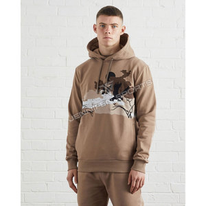 Survêtement d'hiver personnalisé pour homme, grande taille, respirant, uni, 100% coton molletonné, séchage rapide, style sportif décontracté - Product Image 2