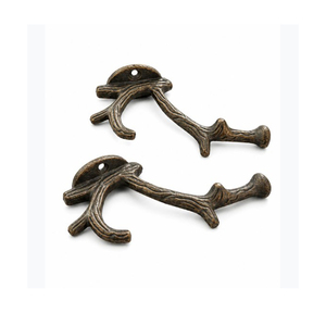 <b>Black</b> Metal Deer Antler Wall <b>Hook</b> Rustic Style Single <b>Hook</b> for Clothing Heavy-Duty Mounting with Screws - Product Image 5