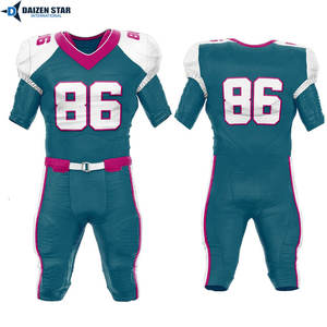 Uniforme de football américain personnalisé avec le nom de l'équipe - Spandex/Polyester antibactérien, protection UV UPF 50, impression par transfert thermique - Product Image 2