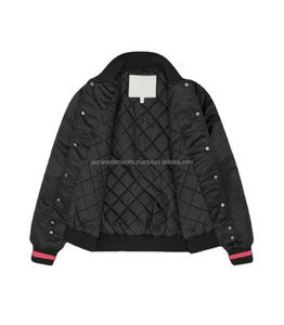 Custom Polyester <b>Quilted</b> Lined Men's Varsity Bomber <b>Jacket</b> - Product Image 4
