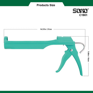 Pistolet à mastic silicone SONO C1901 anti-goutte industriel et DIY, avec poignée pistolet intégrale et rapport de poussée optimal - Product Image 4