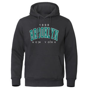 1898 Brooklyn New York Impreso Hombres Sudadera con capucha Creatividad Cuello redondo Ropa Moda Sudadera de gran tamaño Fashio Cuello redondo Sudadera con capucha Hombre- - Product Image 4