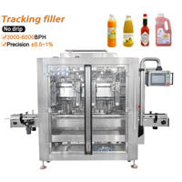 Machine de remplissage automatique Dezoton à 4 têtes pour liquides de 100 à 1000 ml, idéale pour les usines de lait, de jus, de boissons, d'assaisonnements, de sauce soja et d'huile d'olive