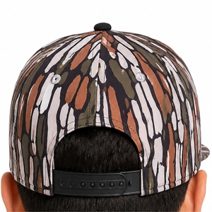 Casquette Snapback à visière plate camouflage personnalisée, ajustable, unisexe, fabrication OEM, fermeture à pression réglable, ajustement confortable - Product Image 5