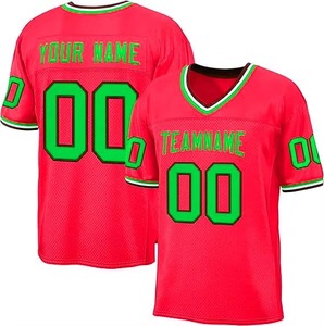 Maillot de football américain unisexe à manches courtes en maille Spandex/Polyester à séchage rapide, impression numérique, nouvelle collection, vente en gros, personnalisable, grandes tailles, pas cher - Product Image 5