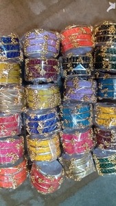 Bracelets en verre kashmiri rose vif tendance avec perles taille émeraude, couleurs personnalisées, bijoux d'anniversaire - Product Image 5