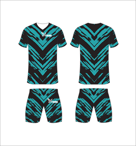 Conjunto de Camiseta de Fútbol Personalizada con Transferencia Térmica, Cuello en V, Manga Corta, Números de Equipo, Transpirable, Antibacteriano - Product Image 1