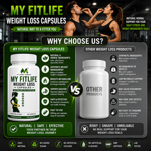 My Fitlife Weight Loss Capsules with Natural Herbal Extracts Garcinia Green Tea Apple Cider <b>Vinegar</b> and Metabolism Boosting - Product Image 6