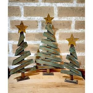 Sapin de Noël solide pour décoration festive, avec artisanat en bois, boîtes en bois et enseignes murales - Product Image 6