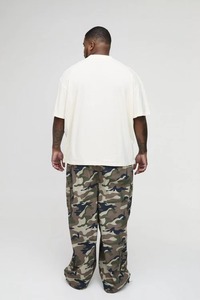 T-shirt oversize homme en coton épais, coupe ample vintage délavée, épaules tombantes, imprimé graphique, streetwear unisexe - Product Image 6