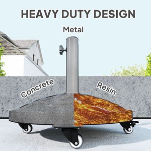 Base per Ombrellone da Giardino in Resina Resistente da 46 Libbre, Rotonda, con Ruote, per Ombrelloni da 1.3'/1.5'/1.9' - Product Image 5