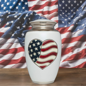 ธงอเมริกันพระมหากษัตริย์ที่มีคุณภาพสูงของโกศเผาศพที่มีอยู่ในราคาต่ำสุดงานศพอุปทานสำหรับมนุษย์ที่มีการออกแบบที่สวยงาม - Product Image 1