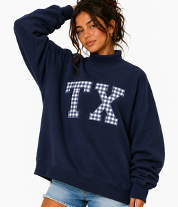 Women’s Oversized <b>Turtleneck</b> Sweatshirt 100% Cotton Short Sleeve Solid Color Casual Winter Pullover Wholesale - Product Image 5