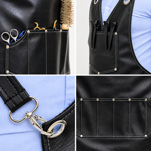 Tablier en cuir avec plusieurs poches pour barbiers et toilettageurs d'animaux, style classique - Product Image 2