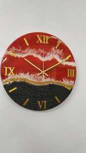 Handmade Resin Wedding Wall <b>Clock</b> Antique Style Quartz Analog <b>Battery</b> Powered 25mm Thick Plate Decorative Timepiece Living Room - Product Image 1
