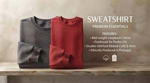 Plain Maroon Cotton Crewneck Sweatshirt Long Sleeve <b>Pullover</b> <b>Men</b> Casual Winter Fleece Tops Custom Logo Wholesale - Product Image 6