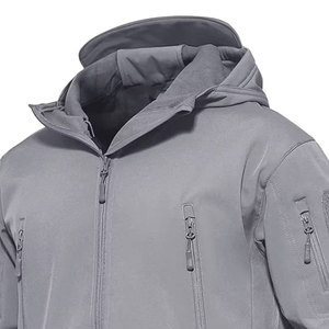 Customized Eco-Friendly Stand Collar Front Logo <b>Light</b> <b>Weight</b> Breathable Winter Men's Softshell <b>Jacket</b> - Product Image 3