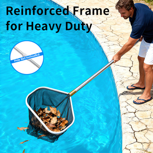 Filet d'écumoire de feuille de <span class=keywords><strong>piscine</strong></span> à mailles fines robuste compatible avec poteau télescopique pour piscines creusées hors sol - Product Image 6