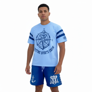 Camiseta Ringer con Estampado DTG, Estilo Desgastado, Corte Cuadrado, Hombros Caídos, Ajuste Holgado, Estilo Urbano, Jersey - Product Image 2