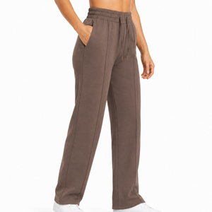 Pantalones Deportivos de Pierna Recta Personalizados para Mujer, 280 GSM, Algodón, Poliéster, Felpa, para Gimnasio, Entrenamiento, Marca Privada - Product Image 5