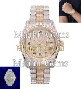 Reloj de Lujo para Hombre con Cristal de Diamante Moissanite VVS1, Acero Inoxidable, Totalmente Cubierto de Piedras, Ecológico, Resistente al Agua 30M, Cuarzo - Product Image 4