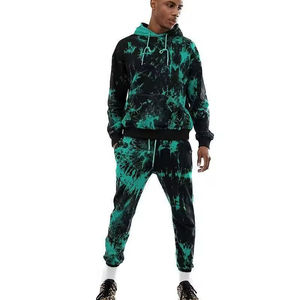 Conjunto Deportivo Ligero con Capucha y Tie Dye para Hombre, 2 en 1, Manga Larga, Corte Regular, Sudadera Estilo Urbano con Bolsillos Laterales y Cierre con Cordón - Product Image 3