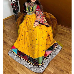 Vestido Largo Estilo Afgano para Mujer con Bordado a Mano Colorido para Bodas y Festivales - Product Image 2