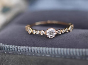 925 Sterling Silver Moissanite <b>Ring</b> For Engagement <b>Ring</b> Gift For Her - Product Image 3