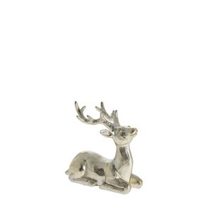 Statues de rennes en aluminium coulé faites à la main, décorations de table de Noël haut de gamme en gros, grande sculpture de cerf argentée pour hôtel - Product Image 2
