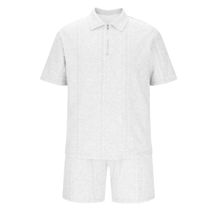 Ensembles Polo en Coton de Haute Qualité pour Hommes – Tenue Décontractée Respirante pour l'Été – Polo et Short Personnalisables avec Logo - Product Image 4