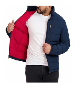 Veste matelassée unisexe en toile légère, chaude, imperméable, coupe-vent, isolée, col montant, design patchwork - Product Image 4